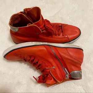 Diesel Red Leather Shoes